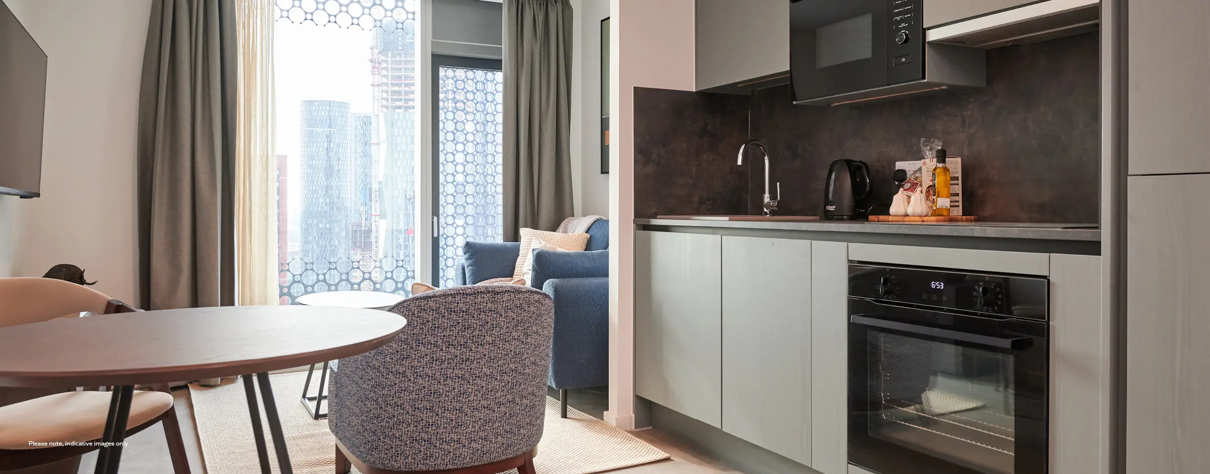 Lavender Manchester Penthouse Living Room